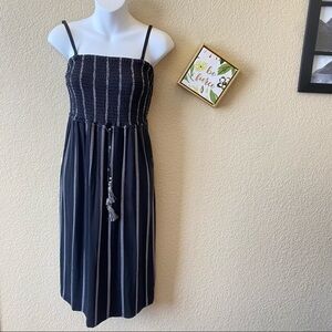 Tribal jeans dress smocked bust XS